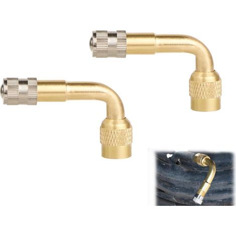 Rallonges de valve en cuivre à 90°, valve coudée pour moto, valve pour pneu de voiture, embout de gonflage, adaptateur de valve, embout de gonflage pour voiture, moto, vélo, scooter (1/5)
