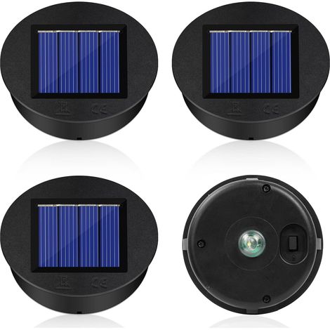 Lot de 3 lampes solaires de rechange avec ampoules LED, pour éclairage solaire, décoration de jardin extérieur (FQ)-AquaForge