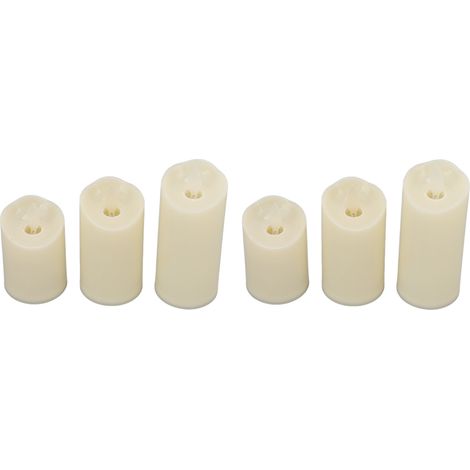 Lot de 6 bougies LED à piles, sans flamme, pour la décoration de fêtes. (1/5)