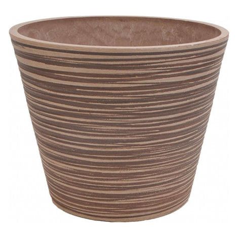 Vaso Piccolo Camelia Ø31x25,4 cm in Fibra sintetica Taupe (1/2)