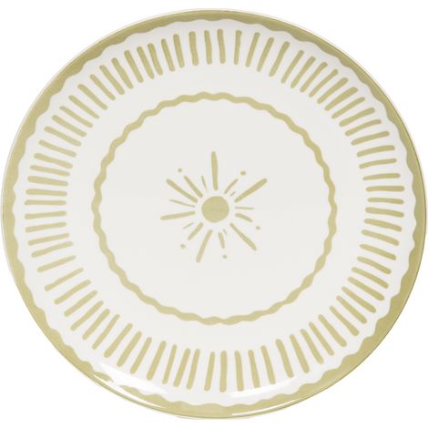 Table Passion - Assiette plate Tamara verte 27 cm (lot de 6)