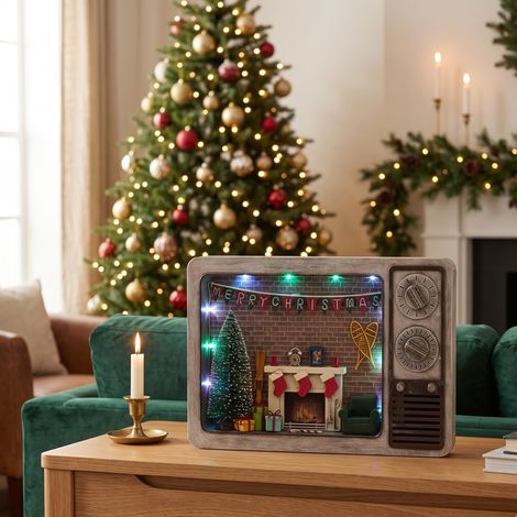 Decorazione di natale in metallo con led, funzionamento a batteria per decorazioni (1/3)