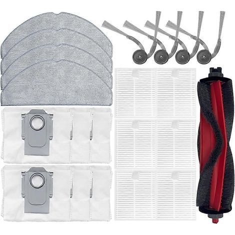 Lot de 21 pièces pour Roborock Q7 M5/Q7 M5+/Q7 L5/Q7 L5+/Q7 TF/Q7 TF+/Q7B/Q7T Plus : pièces de rechange (brosse, filtre, chiffon, sac à poussière). (1/5)