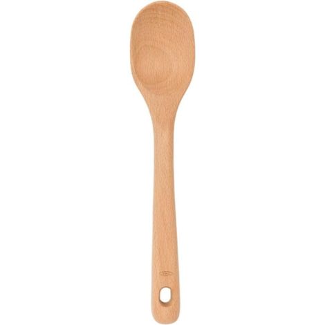 1 Cuillère En Bois, Hêtre Massif, 35,9 Cm, Pour Mélanger Et Servir, Cuisine Quotidienne