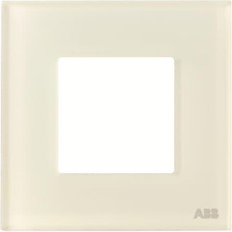 Zenit Plaque de Finition 2 modules Verre Blanc 2CLA227100N3002 ABB N2271CB