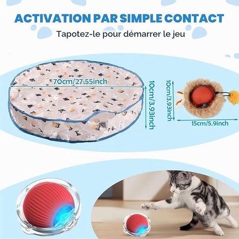 Cat Ball Toy, Cat Mat with Ball Cats, Automatic Toy, Toy for Cats Hunting (1/4)