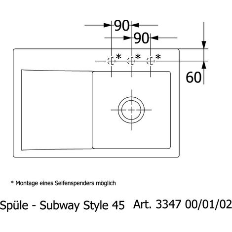 Villeroy & Boch 334701R8 EB-SP Subway Style 45 780x510mm