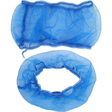 Lot de 2 housses de cage à oiseaux en polyester, filet de protection et récupérateur de graines, accessoires universels pour cage à perroquet, bleu S-Perfect