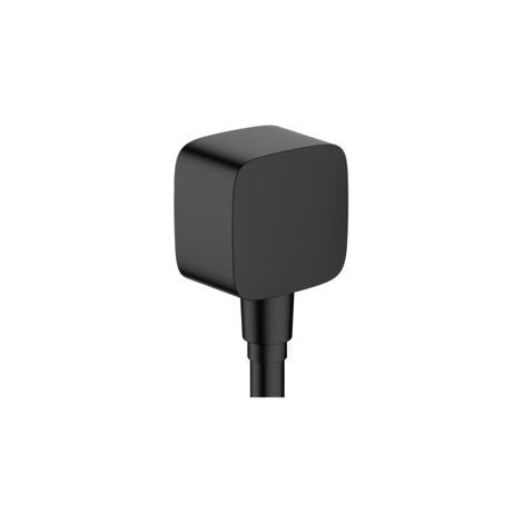 Hansgrohe Fixfit - Codo de ducha con válvula de retención, negro mate 26457670 (1/3)
