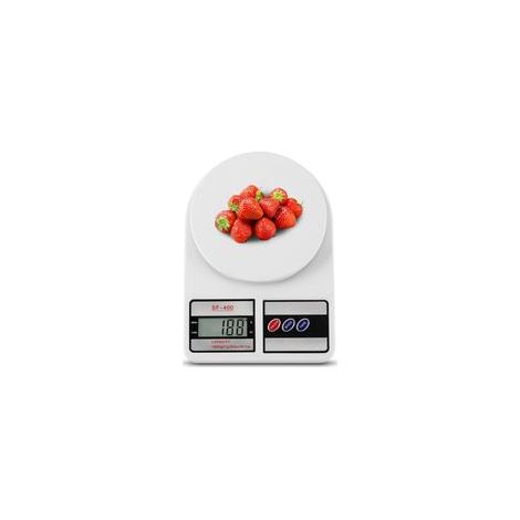 Balance de cuisine numérique, capacité 10 kg, en acier inoxydable, fonctionne sur piles Idéale pour la pâtisserie.