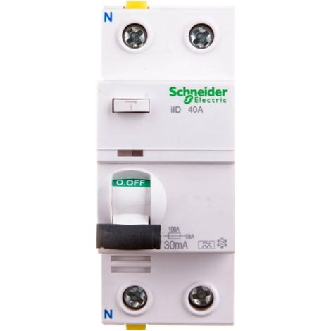 Interruptor diferencial 2P 40A 0.03A tipo A iID A9Z21240