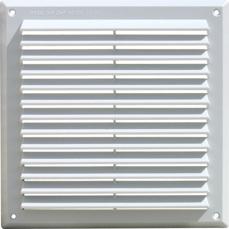 GRIGLIA AEREAZIONE MM 227X227 PLASTICA BIANCA