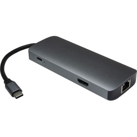 Inter-Tech H-428 USB 3.2 Gen 1 (3.1 Gen 1) Type-C 5000 Mbit/s Negro (1/4)