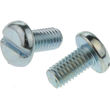 Vis à métaux RS PRO M5 à tête Cylindrique fendue en Acier, 10mm ( Prix pour Sachet de 100 )