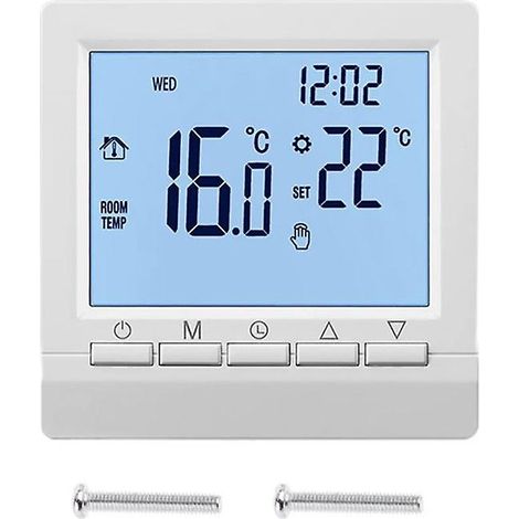 Thermostat numérique programmable pour chaudière à gaz, régulateur de température de chauffage, thermostat intelligent pour contrôle de la température ambiante (1/5)