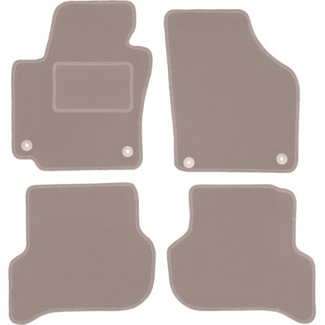 Alfombrillas de terciopelo para Volkswagen Golf Plus monovolumen (2005-2014) beige (1/5)