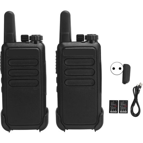 Talkies-Walkies Portables USB Rechargeables avec Clip Dos et Prise EU 100‑240V (1/5)