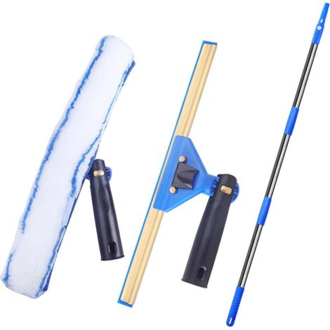 Raclette Extensible Microfibre pour Nettoyage de Vitres et Fenêtres avec Manche Ergonomique pour Voitures Douches et Balcons Poignée Antidérapante Confortable (1/5)
