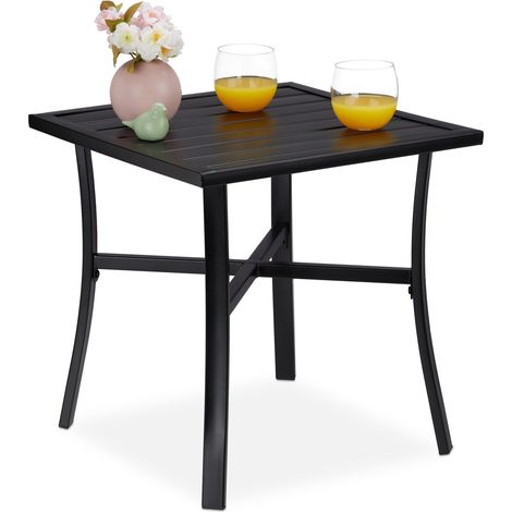 Black garden table
