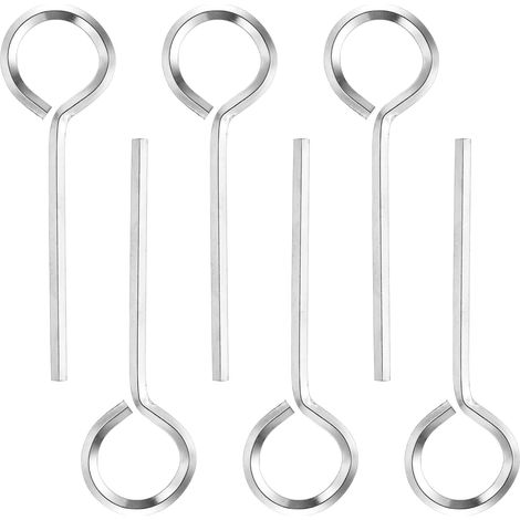 (1/8") Standard-Sechskantschlüssel, 6er-Packung massive Stahlschlüssel mit O-Ring und vollständiger Öse für Druckstangen, Notausgangsvorrichtungen (1/5)