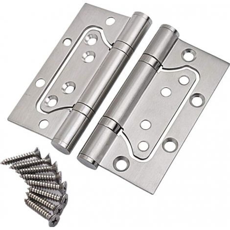 Lot 2 Charnieres Porte Invisibles Inox 10.2cm pour Meubles (1/3)