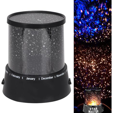 LED-Projektionslampe mit Sternenhimmel-Nachtlicht aus Kunststoff, Dekorationslampe für Schlafzimmer, Weihnachtsgeschenk (1/5)
