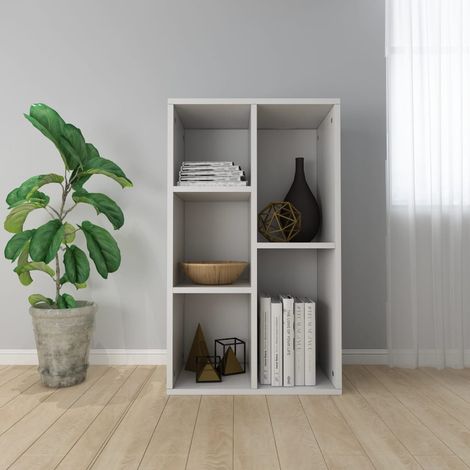 Bibliothèque/Buffet,Bahut, Meuble de Rangement Blanc 50x25x80 cm Bois d’ingénierie CFW453116 (1/5)