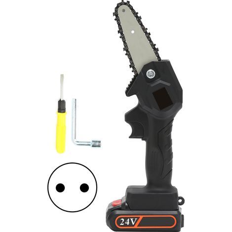 Scie à Chaîne Électrique Portative Mini pour Taille de Jardin FYD001 Noir 110-240V (1/5)