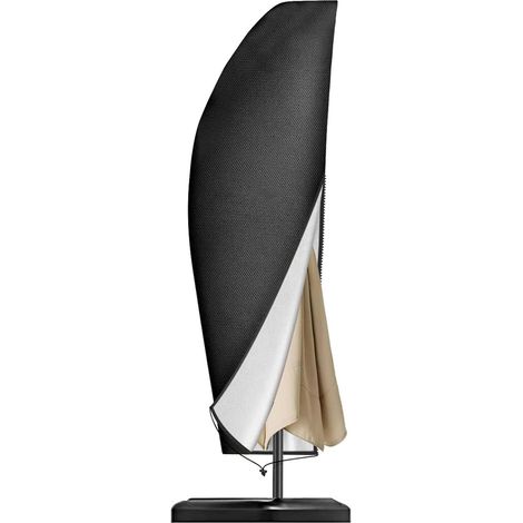 Noir Housse Parasol Déporté Imperméable, Bache de Protection Exterieur pour Parasols, Protective Contre la Poussière et les UV, Tissu Oxford. (1/5)