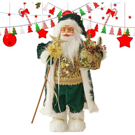 Décorations de vacances pour table, figurine de de Père Noël figurine de fête, décoration de Père Noël debout, décoration, figurine de Père Noël festif, décoration de vacances pour (1/5)