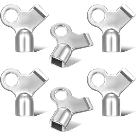 Lot de 6 clés de purge de radiateur,clé de purge de radiateur,clé de purge de radiateur,clé carrée universelle pour tous les radiateurs de 5 mm (1/5)