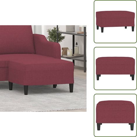 The Living Store Fußhocker Weinrot 70x55x41 cm Stoff - Polsterhocker - Sitzsack - Fußablage - Beistelltisch - Weinrot (1/5)