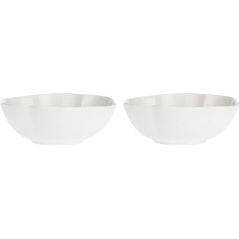 Sin nombre Juego de 2 cuencos 23 cm - cuencos blancos para ensalada y sopa