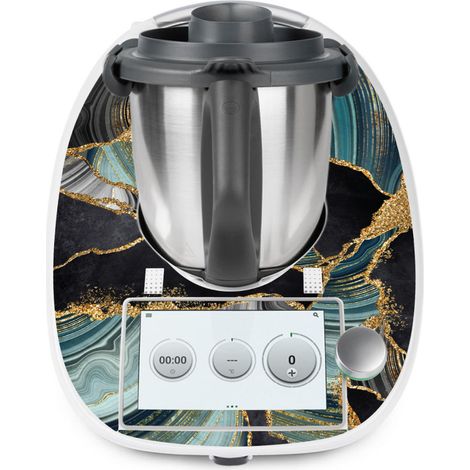 Stickers Thermomix TM6 - Effet Marbré - Adhésif BRILLANT (1/2)