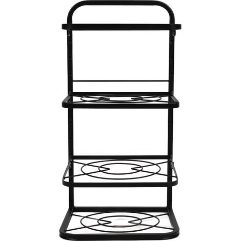 Organisateur de casseroles de cuisine à 4 niveaux, hauteur réglable, gain de place, support à casseroles à placer sous l'évier, dans un placard ou sur le plan de travail. (1/5)