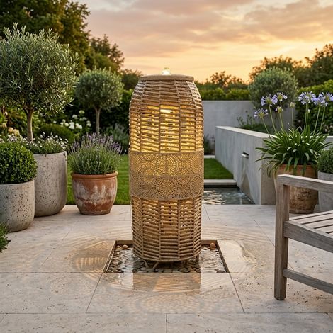 Haxton Wicker Effect Garden Water Feature (1/2)