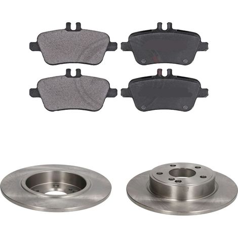 KIT FRENI POSTERIORI compatibile con MERCEDES-BENZ CLASSE A (W176) - DISCHI + PASTIGLIE OEM: P 50 091 , P 50 091X / 18170 /SOSTITUZIONE DIRETTA/BASSA POLVERE/SILENZIOSO