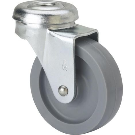 RUEDAS ALEX rueda giratora agujero m10 602-050-4 poliamix gris eje liso (1/2)