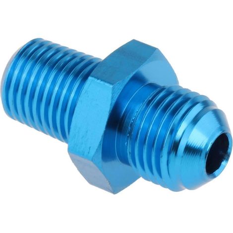 Adaptateur de raccord mâle évasé 6AN vers bossage 1/4NPT haute performance - Bleu amélioré (1/5)