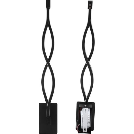 Applique murale LED moderne à la forme ondulée, idéale pour un couloir ou une table de chevet. Alimentation : AC85-265V, blanc chaud. (1/5)