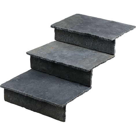 Dessus de marche Pierre de Tandur Noir 60x40x2 cm Bord Naturel (à l'unité) - RO'MA NATURE (1/2)