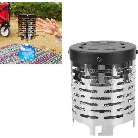 Housse chauffante de camping extérieure, mini-chauffage d'automne et d'hiver, chauffage infrarouge pour tente, housse chauffante portable en acier inoxydable. (1/5)