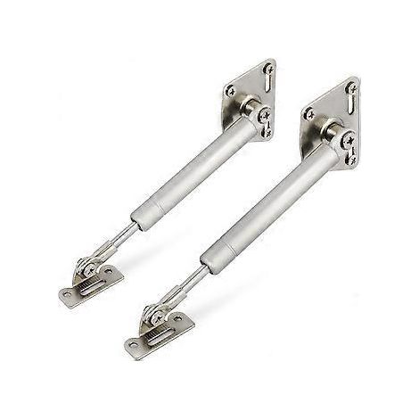 Charnière à ressort à gaz 100 N/22 lb à fermeture amortie, couvercle à fermeture douce, ouverture en douceur, pour placard de cuisine, armoire ou bureau, lot de 2 (1/4)