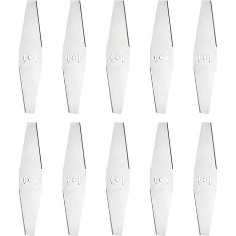 10er Pack Rasenmähermesser aus Metall Akku Trimmermesser Ersatzmesser für Rasentrimmer für Gartentrimmer Zubehör für motorbetriebene Gartengeräte (1/5)