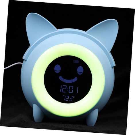 Réveil Numérique Lumineux Bleu en Plastique, 1 Set pour Garçon et (1/5)