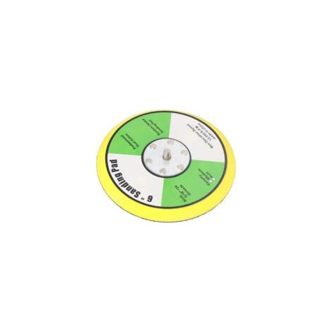 Placa de soporte autoadhesiva para lijadora y pulidora neumática, fabricada en PU, para lijado y pulido, 6 pulgadas, rosca de 5/16 pulgadas x 24, 12000 RPM.