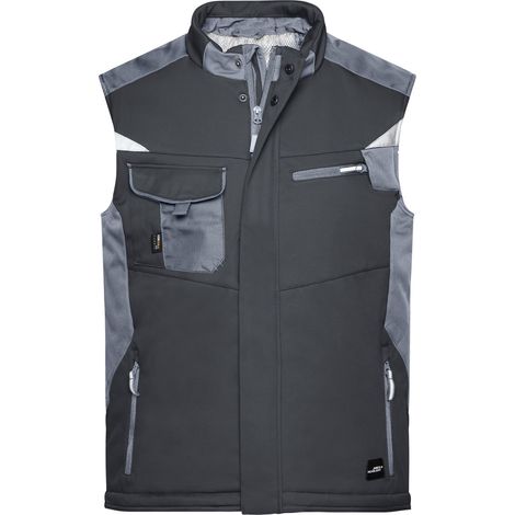 James & Nicholson Professionelle Softshellweste mit Innenfutter JN825 Gr. XS black/carbon (1/4)