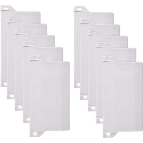 10 pesi per tende verticali, pesi da 125 mm per tende verticali, lamelle inferiori, pezzi di ricambio, bianchi (1/4)