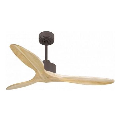 Modulo Slim de Klassfan - Ventilateur de plafond et destratificateur moteur DC chocolat et pales bois clair 25 à 40 m² (1/5)