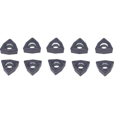 Lot de 10 plaquettes de tournage en carbure pour tour CNC, compatibles avec les porte-outils de tournage indexables WCMX050308FX (1/5)